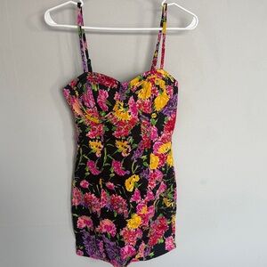 Forever 21 Black Floral Mini Dress